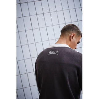 Everlast® Retro Stripe Zip Polo Knit Brown