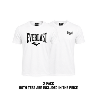 Everlast® Sport EVERLAST Unisex Iconic Maximized Logo Tee 2-PACK T-shirt White