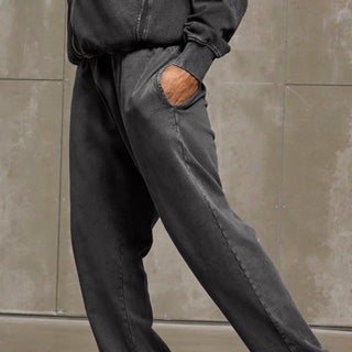 Everlast® EVERLAST WASHED STRAIGHT LEG SWEAT PANTS Pants Black