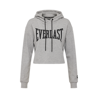 Everlast® EVERLAST Womens Iconic Logo Cropped Sweat Hoodie Sweatshirt Grey